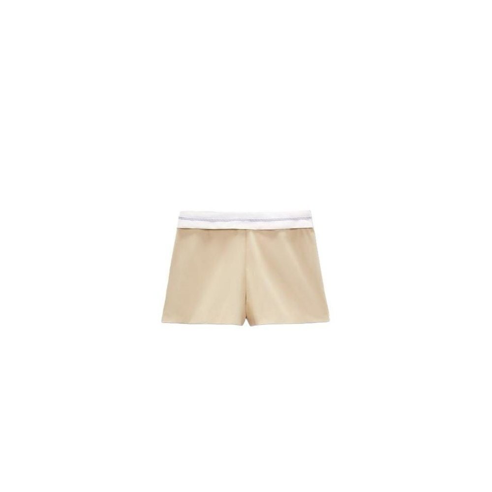 ZARA SHORTS SKIRT WITH DROP BELT GRAY/BEIGE | 4661/419 Xs